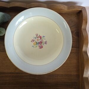 Vintage 1940's French Saxon China Company Soup Bowl, Demitasse 22kt Gold